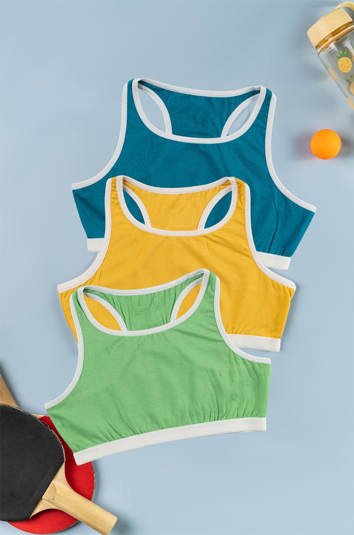 Racer Back Bra - Pack of 3