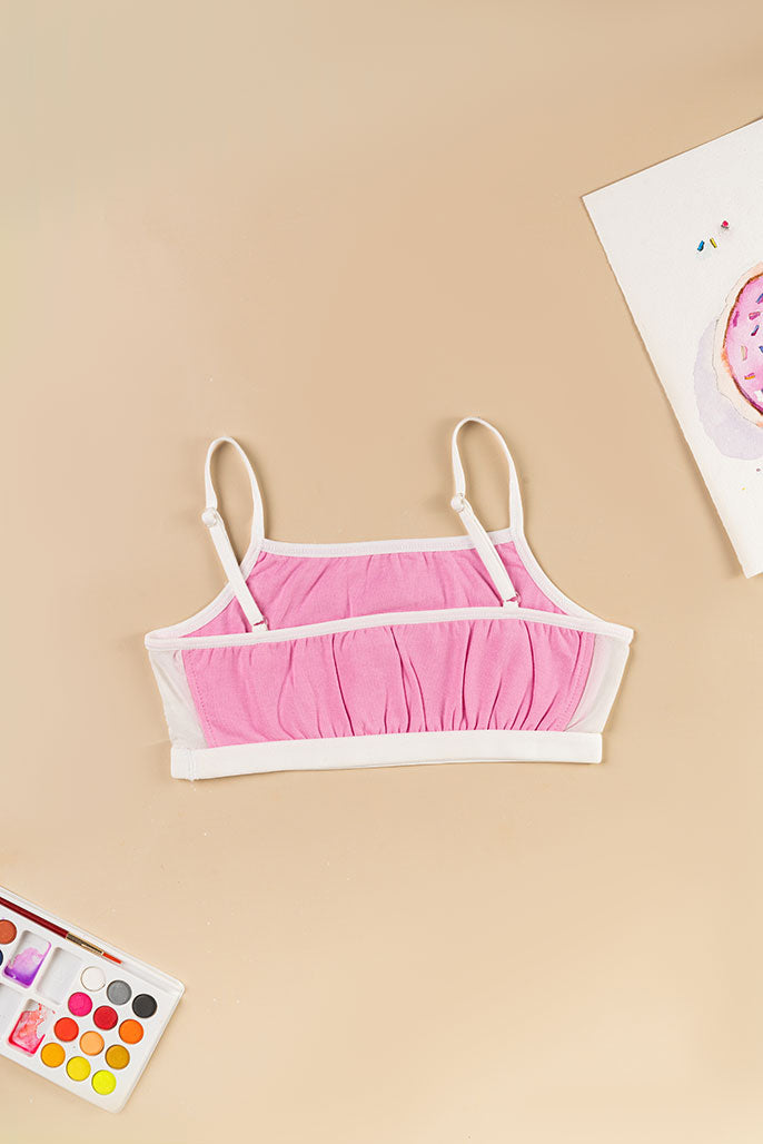 Beginner Bra - With Mesh Detail - Bubblegum