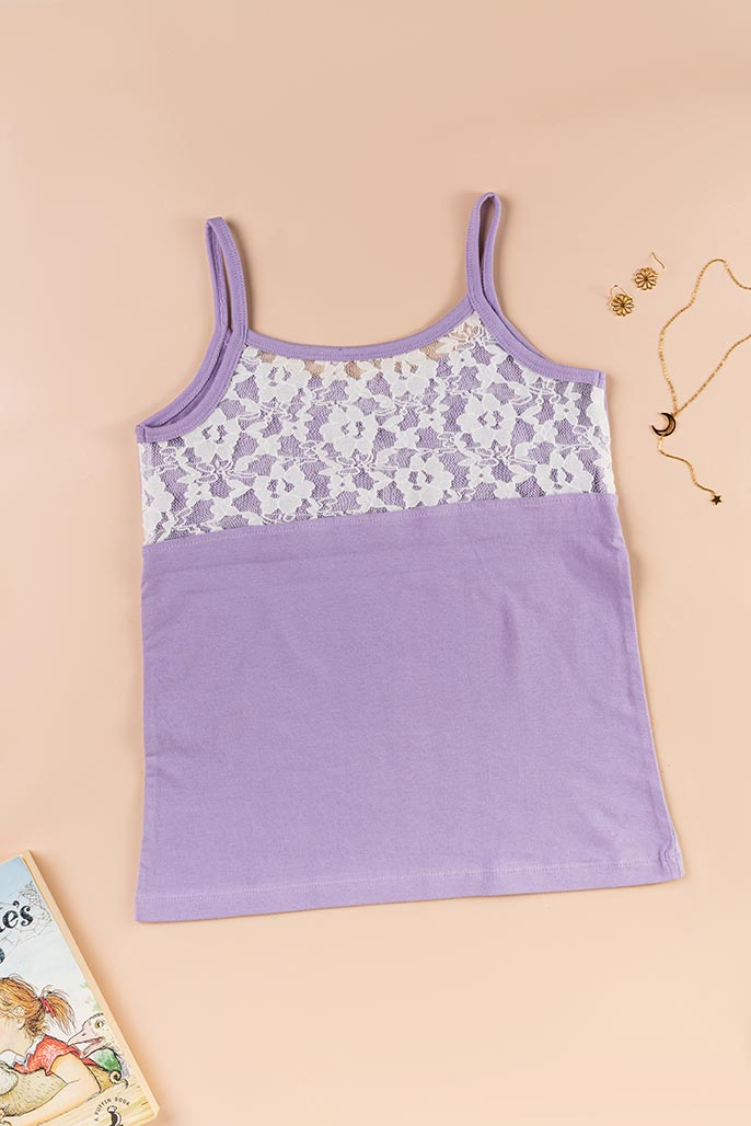 Lace Back Camisole - Orchid