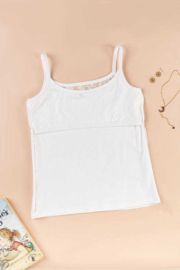 Lace Back Camisole - Vanilla