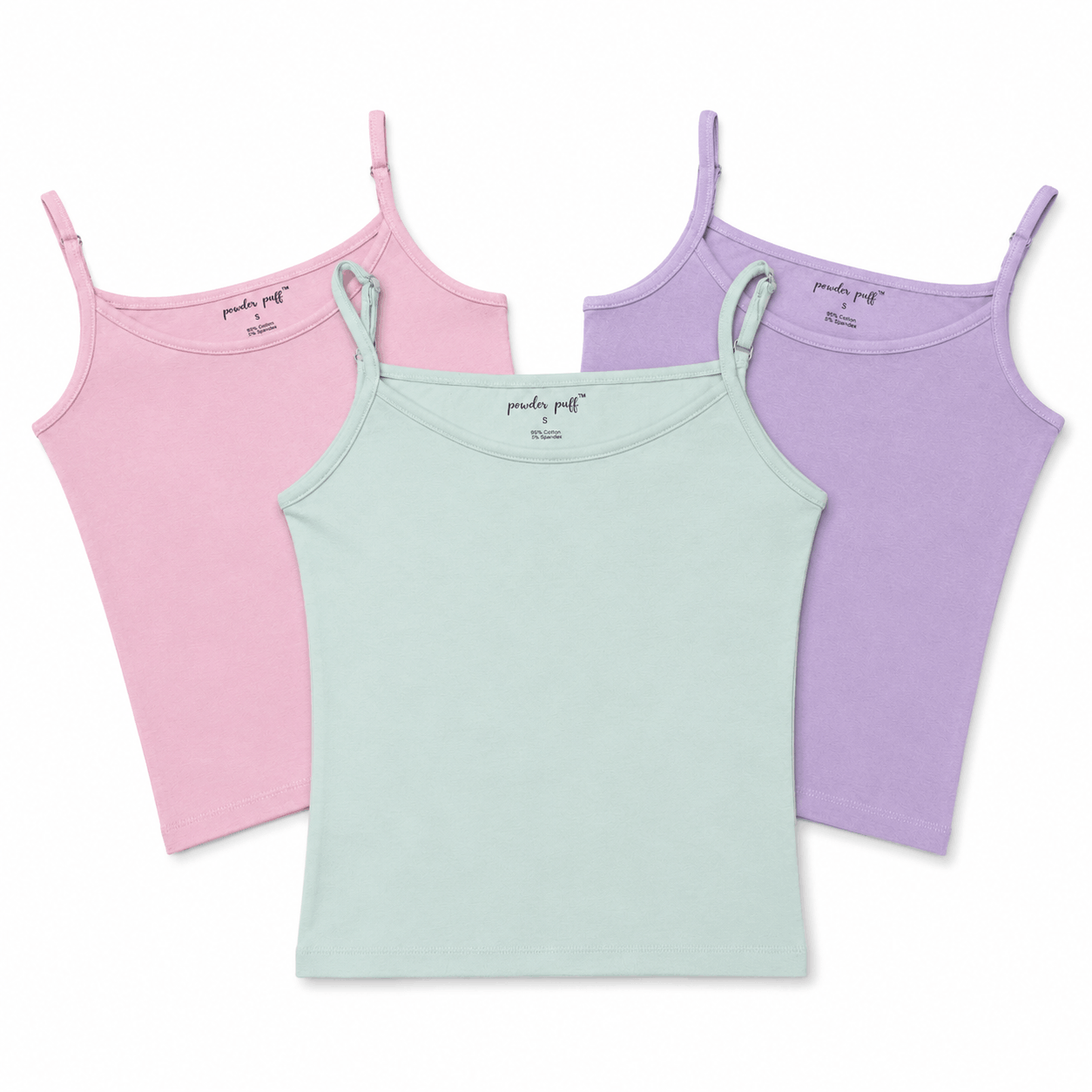 Premium Cotton Camisole With Inner Layer | Perfect for Girls 8-15 Years | Pack of 3