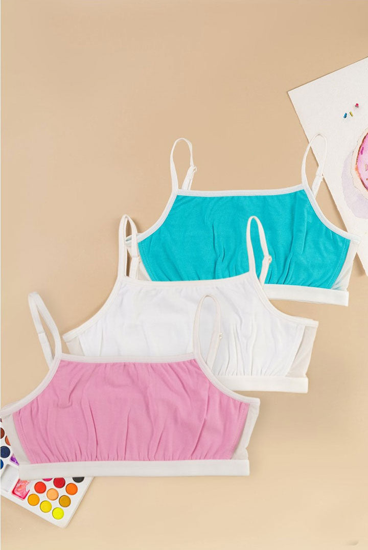 Beginner Bra - With Mesh Detail - Pack of 3
