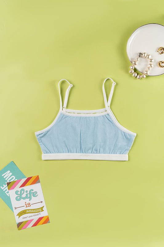 Beginner Bra - With Lace Back - Sky