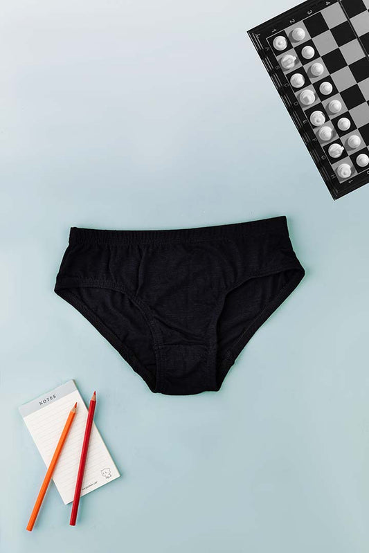 Bamboo Cotton Boy's Breifs - Black