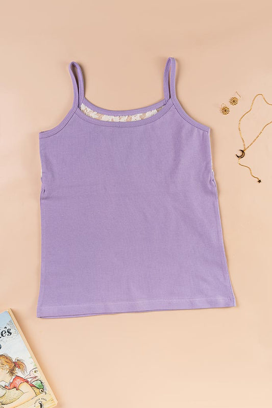 Lace Back Camisole - Orchid