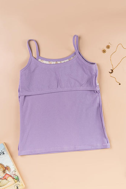 Lace Back Camisole - Orchid