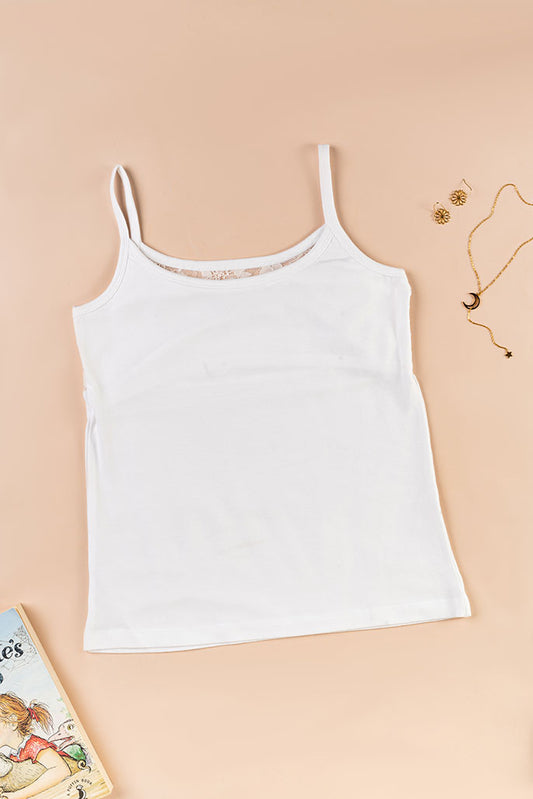 Lace Back Camisole - Vanilla