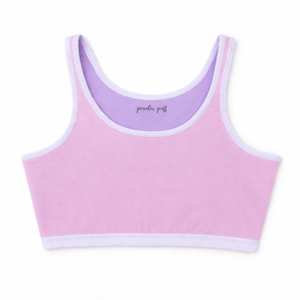 Reversible Style Sports Bra | Perfect for Girls 8–16 Years | Premium Cotton Comfort