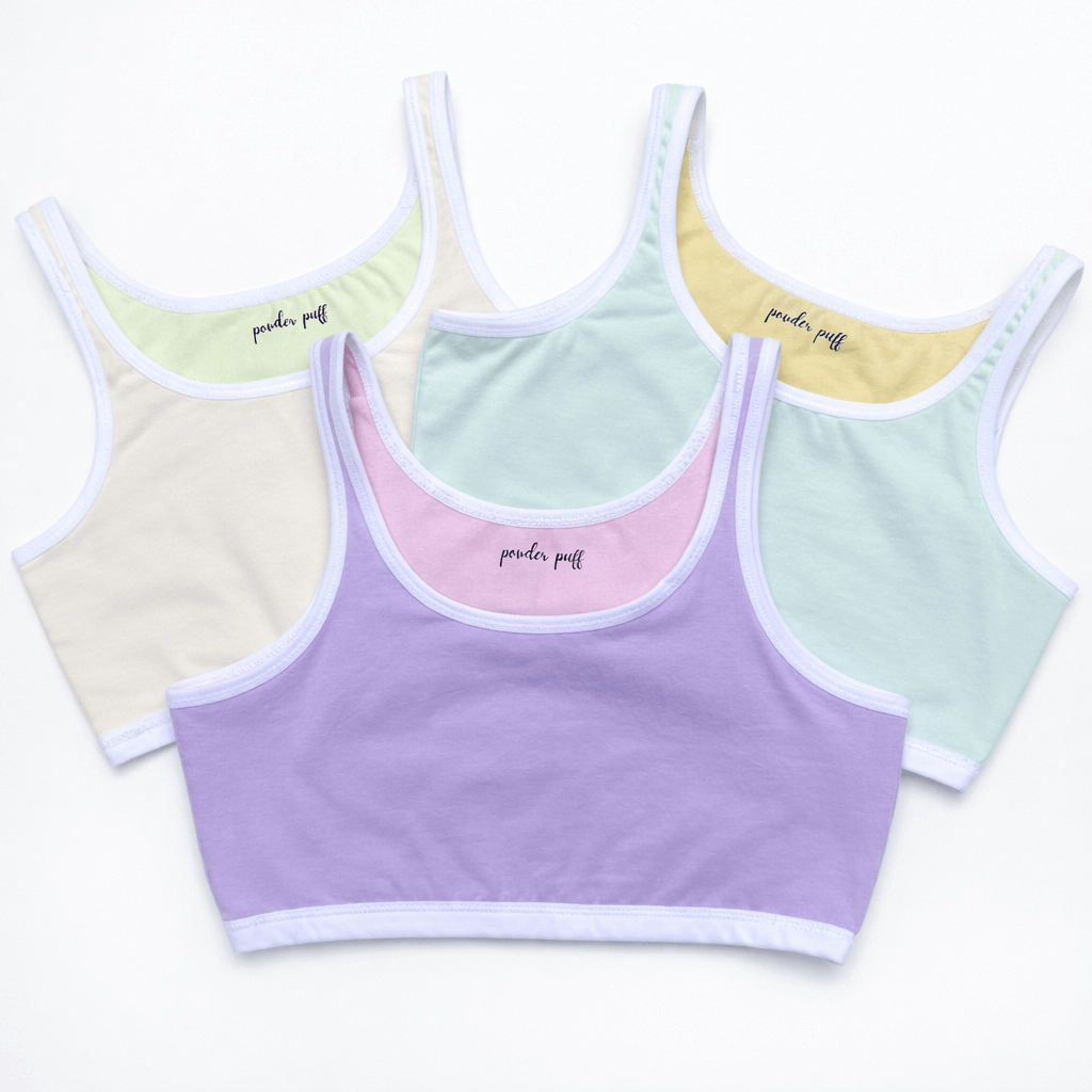 Reversible Style Sports Bra - Pack of 3 | Perfect for Girls 8–16 Years | Premium Cotton Comfort