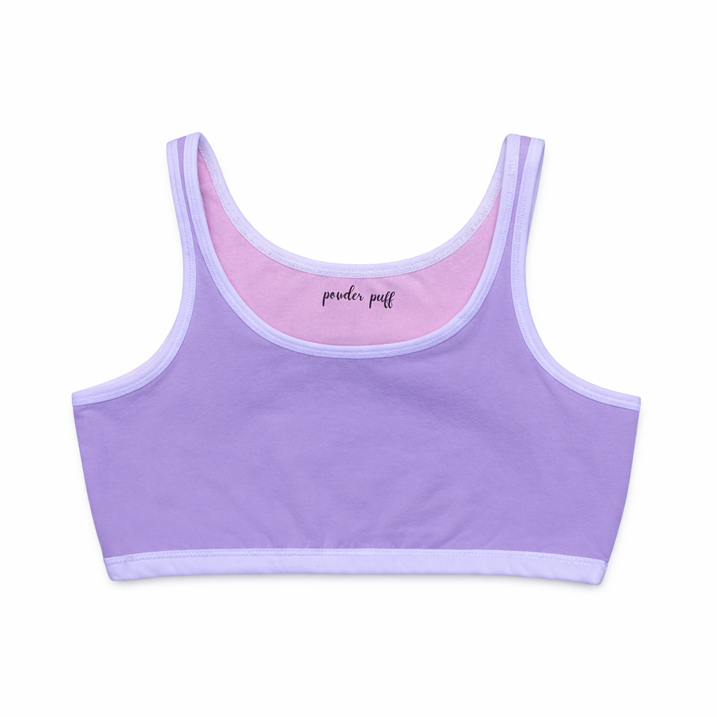 Reversible Style Sports Bra | Perfect for Girls 8–16 Years | Premium Cotton Comfort