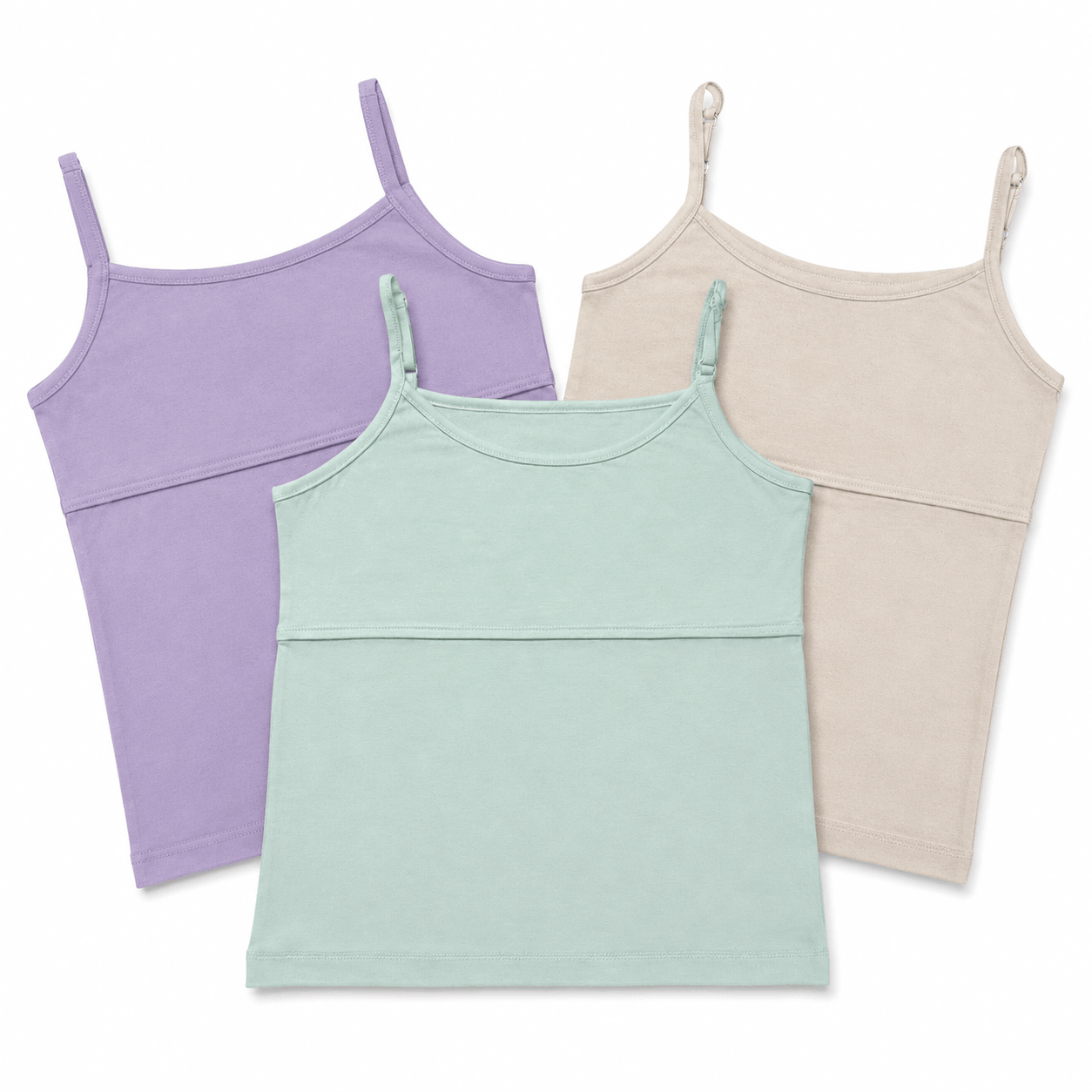 Premium Cotton Camisole With Inner Layer | Perfect for Girls 8-15 Years | Pack of 3