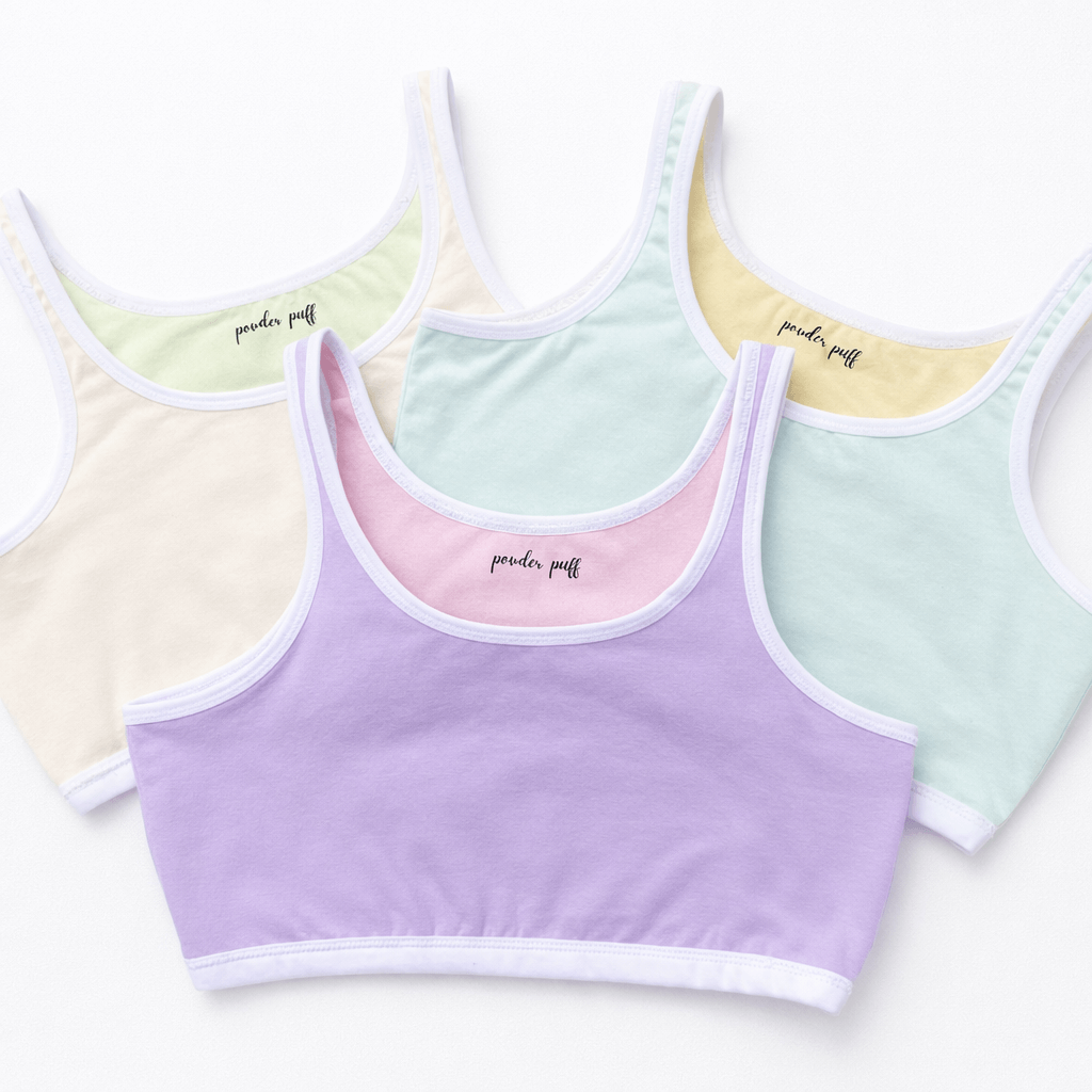 Reversible Style Sports Bra - Pack of 3 | Perfect for Girls 8–16 Years | Premium Cotton Comfort