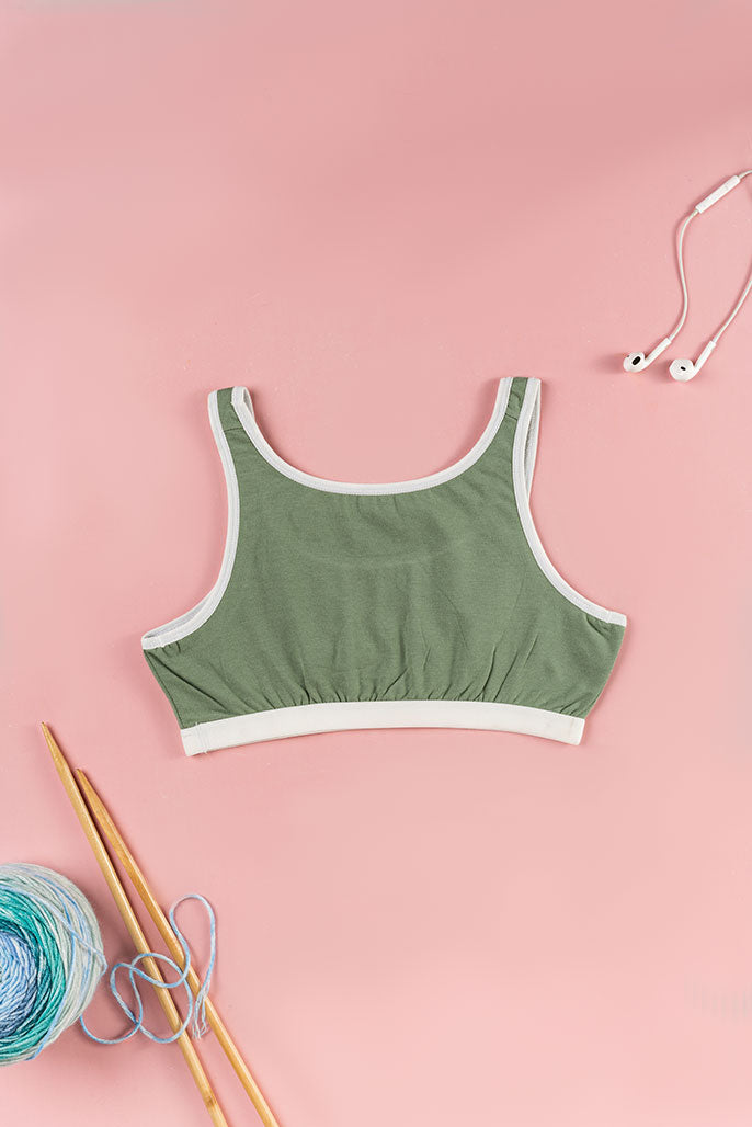 Sports Bra - with lace detail - Meadow